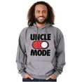 thumbnail image 3 of Uncle Mode On Off Gym Birthday Men's Big & Tall Graphic Hoodie Brisco Brands 2X, 3 of 4