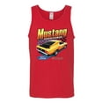 thumbnail image 2 of Wild Bobby, Ford Yellow Mustang Horsepower Cars and Trucks Men Graphic Tank Top, Red, Medium, 2 of 6