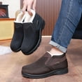 thumbnail image 4 of Snow Boots for Men Canvas Warm Furry Lined Low Top Slip on Non Slip Winter Walking Sneakers Loafers, 4 of 8