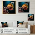 thumbnail image 4 of Designart "Stunning Azure And Tangerine Butterflyfish VII" Coastal Coral Under Water Floater Framed Canvas Art Print, 4 of 5