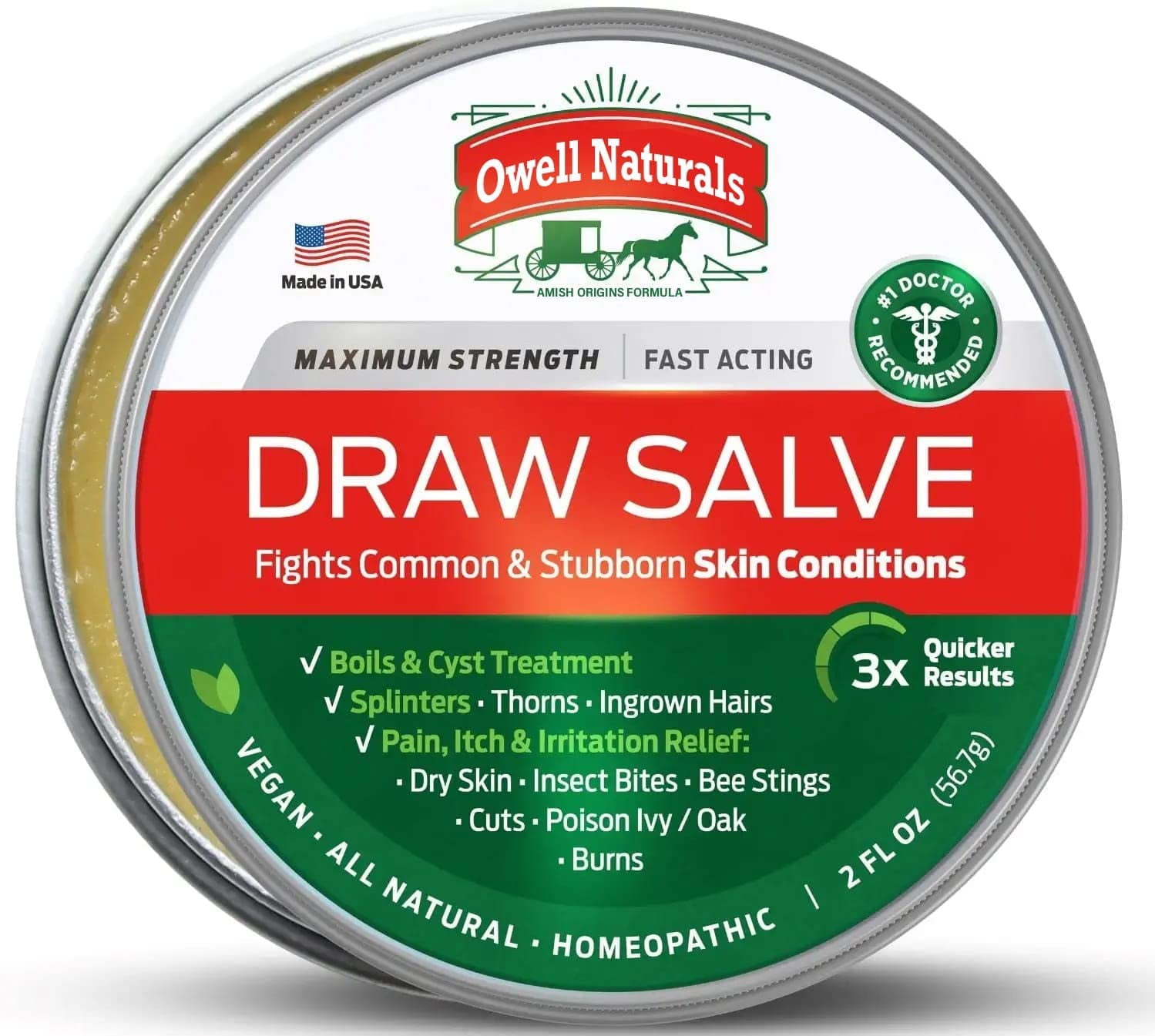 Drawing Salve Ointment 2 Oz For Boil Treatment Maximum Strength Fast 