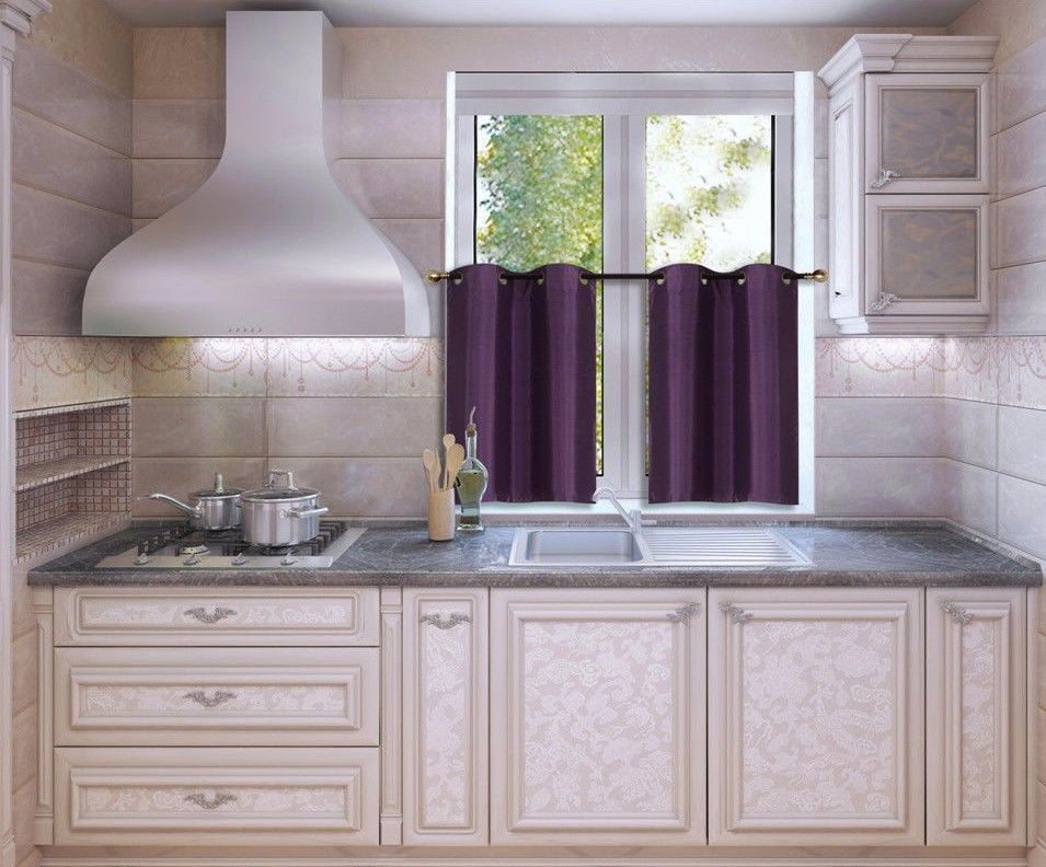 light purple kitchen curtains