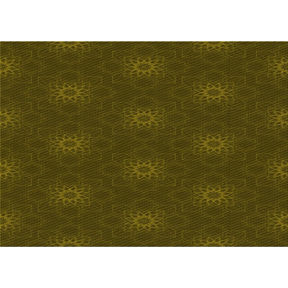 Ahgly Company Machine Washable Indoor Rectangle Transitional Dark Yellow Green Area Rugs, 7' x 9'