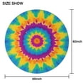 thumbnail image 6 of Colorful Tie Dye Star Pattern Round Tablecloth 60"x60",Wrinkle Wipeable Table Cloth for Kitchen Dining Room Picnic Patio Party, 6 of 6