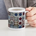 thumbnail image 6 of CafePress - Squares And Diamonds Quilt Mug - 11 oz Ceramic Mug - Novelty Coffee Tea Cup, 6 of 6