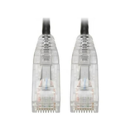Tripp Lite Cat6 Gigabit Patch Cable Snagless RJ45 Molded Slim Black 15ft