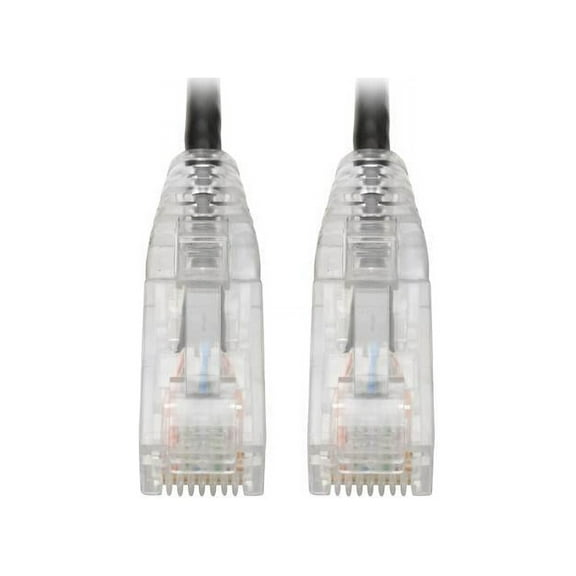 Tripp Lite Cat6 Gigabit Patch Cable Snagless RJ45 Molded Slim Black 15ft