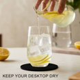 thumbnail image 2 of Pure Black Coasters Set of 2, Simple Solid Color Absorbent Coasters for Drinks, Coaster for Bar Office Dining Coffee Table Accessories Decor, Non Slip Round Desk Coaster, 2 of 9