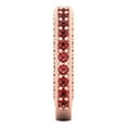 thumbnail image 4 of 1.44 ctw Wedding Band for Women - 18K Rose Gold Natural Garnet Stackable Eternity Ring, 4 of 6