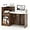 White & Brown, variant on Reception Desk, Retail Checkout Counter with Lockable Drawer and Open Shelves, Wooden Front Desk Reception Counter, Desktop & Counter for Store Office Lobby Salon