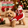 thumbnail image 3 of YZAPOII Santa Rider Pet Christmas Costume, Christmas Pet Outfit, Riding Santa Suit for Small and Medium Dogs, Cats, Red,S, 3 of 4