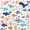 Fish 07, variant on Manfei Cartoon Whale Octopus Coral Starfish Twin Sheet Sets for Girls, Marine Animal Print Bedding 3-Piece, 1 Flat Sheet, 1 Fitted Sheet and 1 Pillowcase