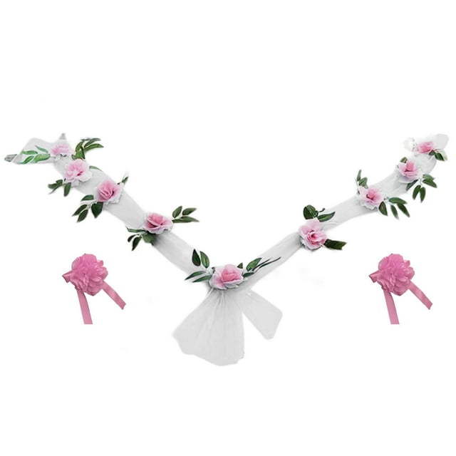 simhoa Wedding Car Front Decoration Artificial Party Holiday C