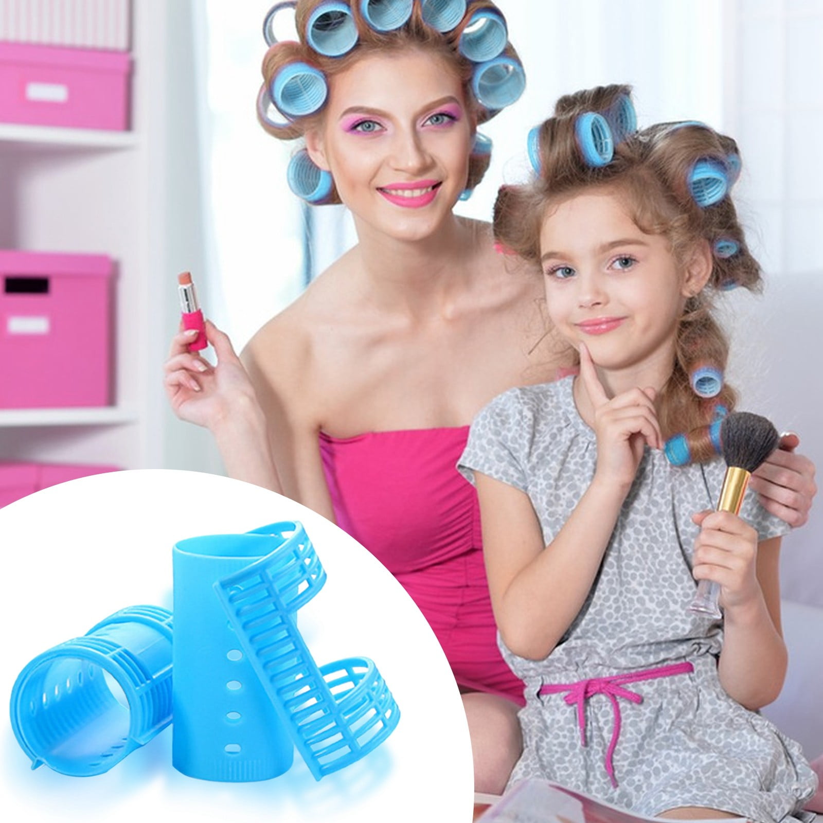 Plastic hair clearance rollers with clips