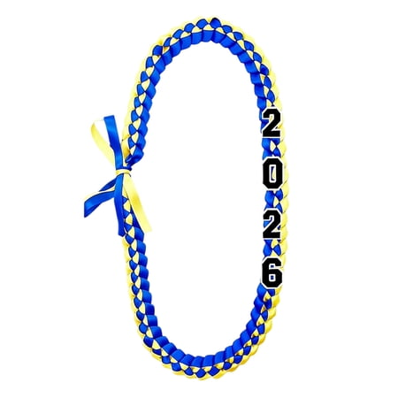 2026 Graduation Rope Leis Double Woven 4 Inch Class Of 2031 Grad Celebration Garland Decoration with Colorful Design for School College Master Doctor Graduation Party