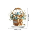 thumbnail image 3 of RKSTN Easter Decorations Eggs Bunny, 2D Tabletop Centerpiece, Decor Bunny Figurine for Home Room Table Office Party (Happy Easter), 3 of 6