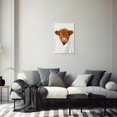 thumbnail image 4 of ZHONGYUTONG Highland Cow Wall Art Bathroom Funny Canvas Prints Baby Cow Pictures Cute Brown Animal Painting for Toilet Decor Framed (24.00" x 36.00"), 4 of 5