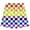czb# Orange227, variant on CUZIBR Boys Shorts Rainbow Color Checkerboard Print Athletic Beach Casual Elastic Waist Loose Lightweight Sport Short Pants For Boys Summer Fashionable Holiday Daily Wear,Dark Purple,3-4 Years