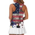 thumbnail image 5 of HUIACONG American Floral Pattern Sleeveless Golf Shirts, Breathable Workout Tank Tops for Running Sport, Fashion Comfortable Women Golf Sleeveless Half Zip Top, 5 of 7