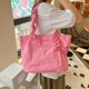 thumbnail image 3 of Bolso de hombro de encaje Bolso de lona de encaje Bolso de lona de encaje fruncido con cara sonriente para mujer Bolso de mano con bordado floral, 3 of 8