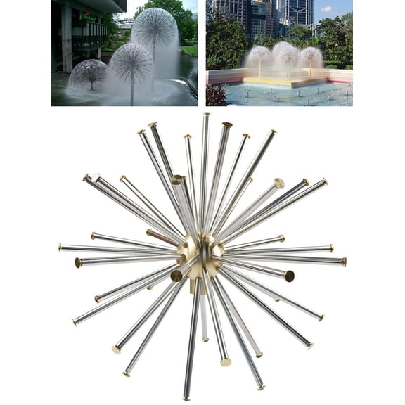 Dandelion Fountain Stainless Steel Nozzle Gardon Pool Silver 1.5 Inch