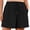 B1-Black, variant on Women's Plus Size Athletic Shorts with Pockets, Light Gray 3X Cotton Blend Workout Shorts with Side Slits & Drawstring