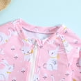thumbnail image 3 of Emy Dola Baby-Girls Long Sleeve Zipper One Piece Swimsuit Floral Mermaid Rash Guard Swimwear UPF 50+ Infant Bathing Suit, 3 of 7
