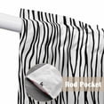 thumbnail image 4 of Black White Lines Swag Valances for Windows, Kitchen Window Curtains Over Sink, Retro Stripes Texture Minimalist Art Window Treatment Curtains for Living Room/Bedroom Curtains 2 Panel Sets 36"x45", 4 of 8