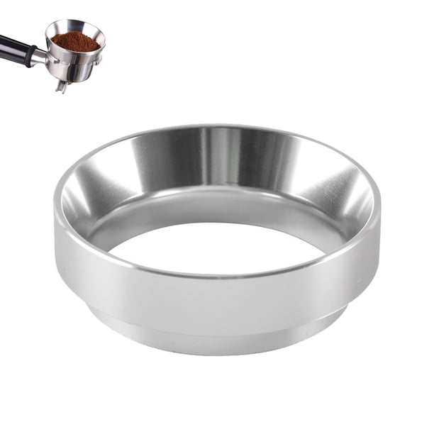 Embudo dosificador de espresso Juego de accesorios de anillo dosificador de café de aleación de aluminio de precisión para manos libres (51 mm)