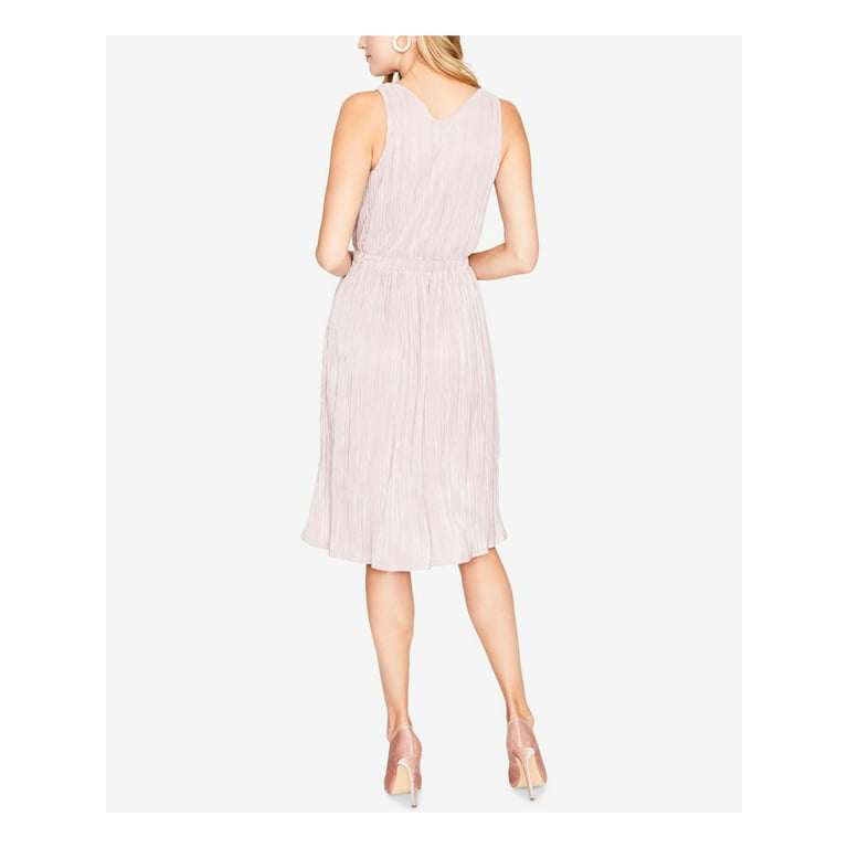 RACHEL RACHEL ROY Womens Pink Sheer Sleeveless V Neck Above The Knee Formal Empire Waist Dress 4 Walmart