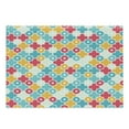 thumbnail image 1 of Quatrefoil Cutting Board, Colorful Petal Clover Leaves Pattern Bohemian Casual Theme, Decorative Tempered Glass Cutting and Serving Board, Large Size, Red Turquoise Yellow, by Ambesonne, 1 of 1