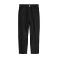 thumbnail image 1 of ¡Reducir! Herrnalise Pantalones de traje formal para niños pequeños, ropa de bebé, pantalones de vestir de uniforme escolar a rayas de color sólido, moda para niños, lindos pantalones casuales negros, 1 of 2