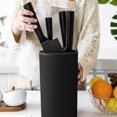 thumbnail image 2 of Universal Knife Block Holder Modern Round Plastics Knives Holder with Drain Hole Design Multifunctional Storage Stand up to 8 inch Knife Kitchen Storage Tool, 2 of 7