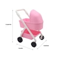 thumbnail image 6 of MERIGLARE 1/12 Scale Dollhouse Carriage Toy Dolls Crib Model Handmade Mini Bassinet Ornaments Crafted Accessories Scene Decor Pink, 6 of 6