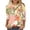 #006-Multicolor, variant on TaTaai Ladies Top Fashion Casual Random Print Crew Neck 3/4 Sleeve Loose T-Shirt Women Daily Home Leisure Wear Fashion Comfortable Versatile Top Gift