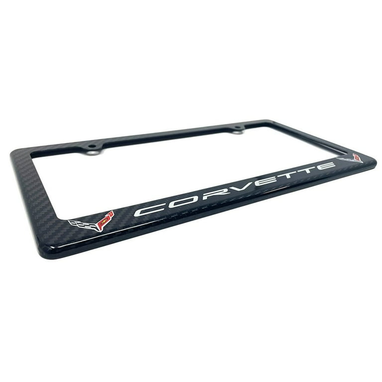 Black FOR 2020-24 2023 Corvette C8 Stingray Z51 Rear License Number Plate Frame Black FOR 2020-24 2023 Corvette C8 Stingray Z51 Rear License Number Plate Frame