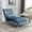 Lake Blue, variant on Tufted Chaise Lounge Chair Indoor,Velvet Upholstered Chaise Lounge Chair with Acrylic Legs and Lumbar Pillow,Armless Leisure Recliner Single Lounge Sofa for Living Room,Bedroom