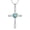 Turquoise 03, variant on Coachuhhar Cross Necklace 925 Sterling Silver Heart Moonstone/Turquoise Pendant Necklace Cross Jewelry Gifts for Women