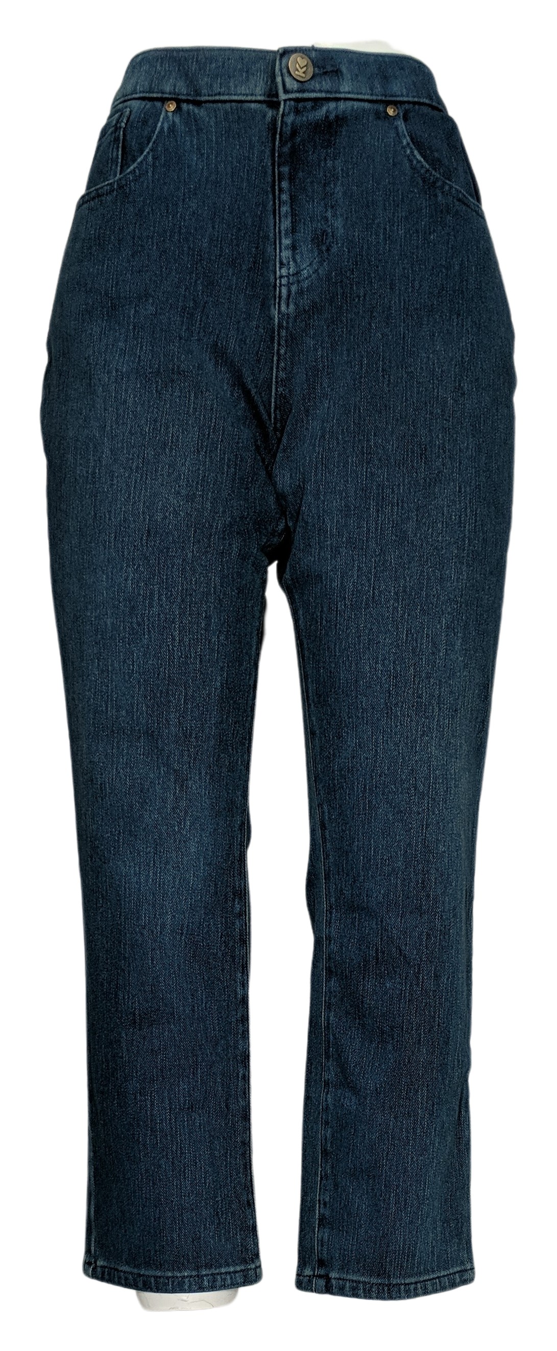 Belle by Kim Gravel Women's Petite Jeans 12P Flexibelle Rollabelle Blue