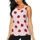 thumbnail image 1 of Fotbe Strawberry Blusas Sin Mangas para Mujer – Estilo Casual, Corte Suelto, Slim-Fit, Cuello Redondo Deportivo, Tops de Verano para Gimnasio y Yoga-Small, 1 of 7