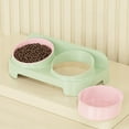 thumbnail image 5 of Bcylexb Slanted Double Pet Bowls for Water and Food – Protects Cervical Spine and Prevents Tipping Cat and Dog Bowls, B, Pink, 5 of 6
