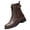 Brown, variant on Women Lace Up Chunky Platform Combat Ankle Boots, Matte Textured Fabric, Thick Cloud Cushion Insole, Deep Lug Anti Slip Outsole, Edgy Retro Silhouette for Daily Street Outdoor Fashion Wear,Blue 7