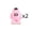 Pink, variant on Honmine 2-Pack Cartoon Astronaut Robot Eraser Sharpener, Single-Point Manual Pencil Sharpener for Elementary Students, Desk and Home Use