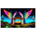 thumbnail image 2 of Oliegs Blanket Garage Door Cover Banner Reactive Design With 2 Lighting Modes For Festive Outdoor Fluorescent Glows In Dark With Cartoon Santa Party Xmas Decorat, 2 of 5