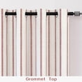 thumbnail image 2 of DriftAway Farmhouse Linen Blend Blackout Curtains 96 Inches Long for Bedroom Vertical Striped Printed Linen Curtains Thermal Insulated Grommet Lined Treatments for Living Room 2 Panels W52 x L96 Red, 2 of 9