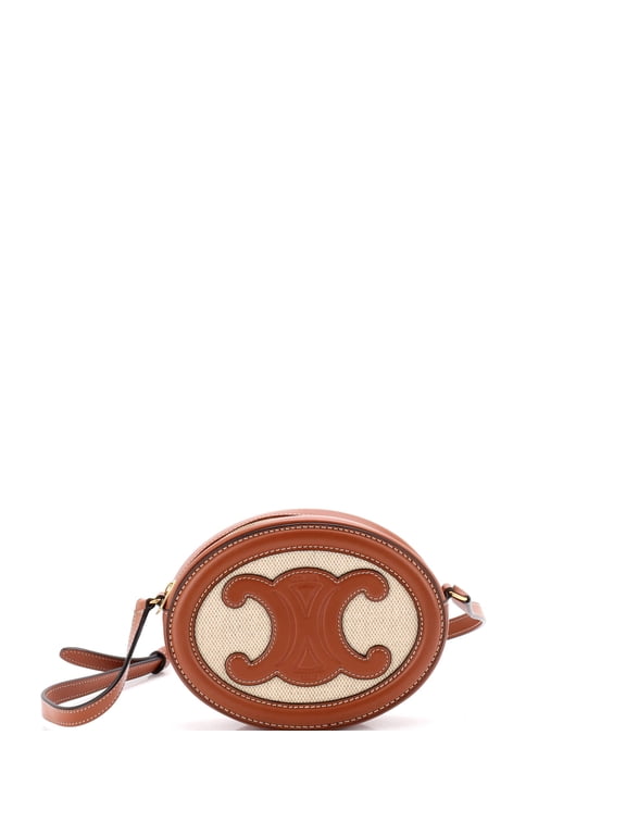 Pre-Owned Triomphe Oval Crossbody Bag Canvas and Leather By Rebag