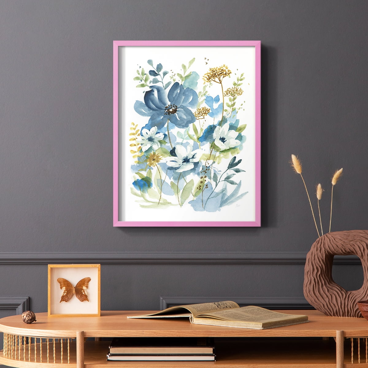 Wild Medley I Framed Print in Pink Solid Wood 11 x 14 Framed Print