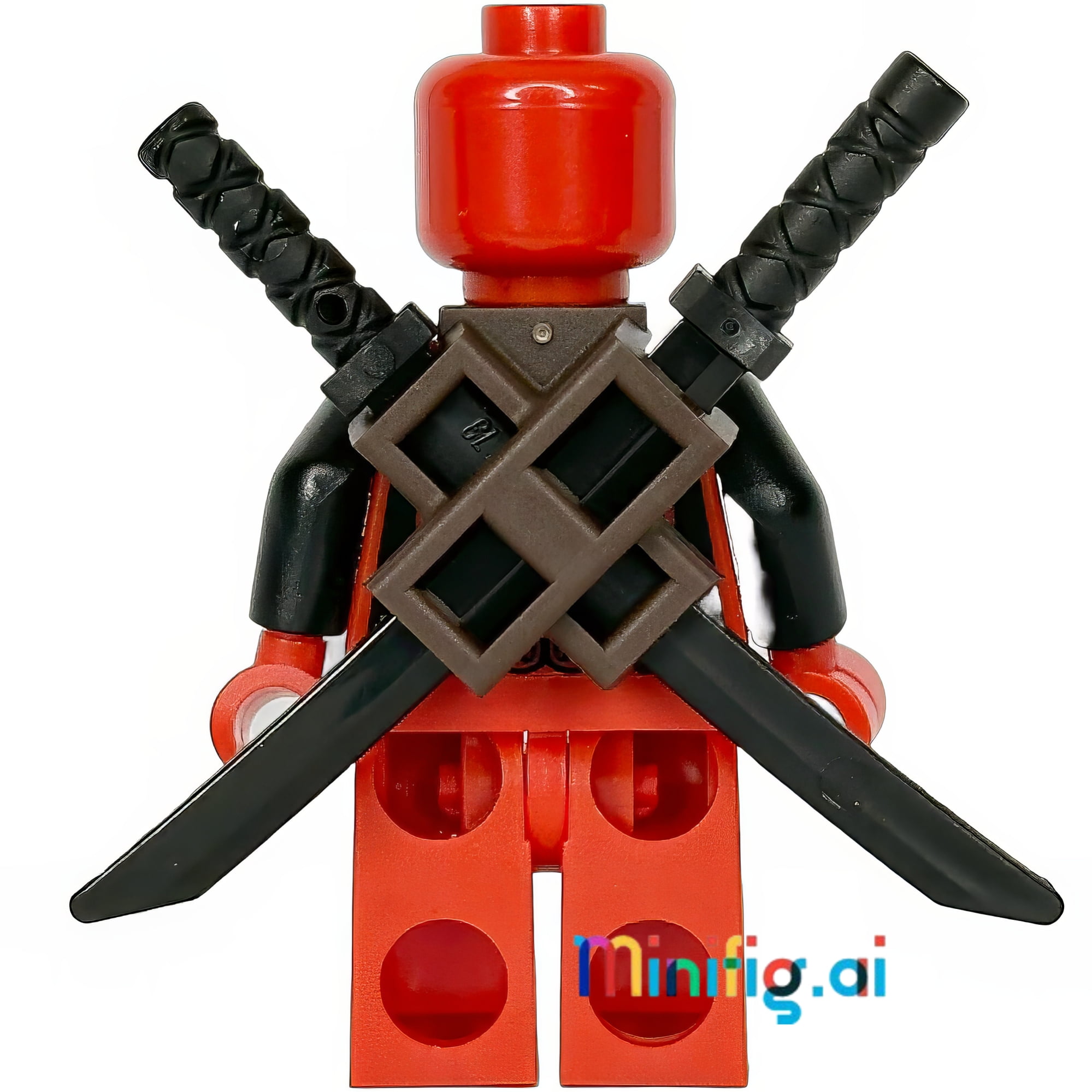 LEGO Marvel Super Heroes X-Men Deadpool Minifigure with Katanas