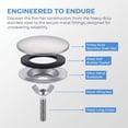 thumbnail image 3 of BlinkLLX 2 Inch Stainless Steel Matte Black Drain Stoppers with Washer, 3 of 7