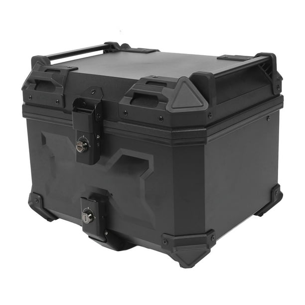 Caja De Viaje Trasera, Tiras Reflectantes Caja De Equipaje Trasero De Motocicleta De 45 L Para Tienda Casco Guantes Herramientas